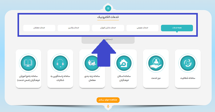 خدمات الکترونیک سایت آموزش و پرورش استان لرستان